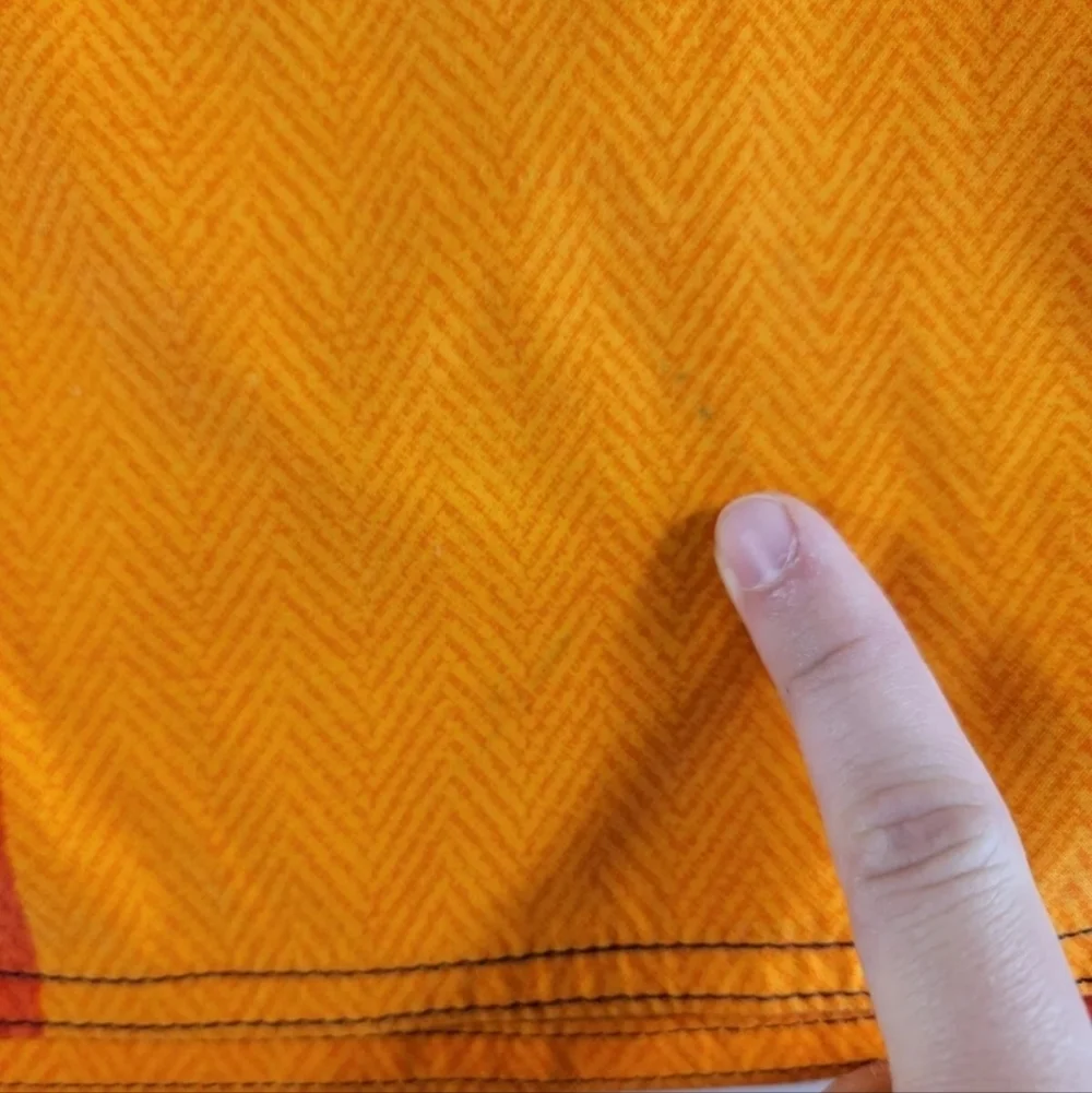 Volcom Cinch Fly Colorful Orange & Blue Board Shorts Pocket 34 inseam 10 inch